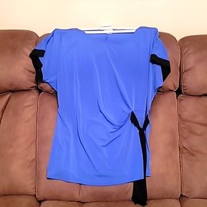 Blue and black dress shirt size says XL